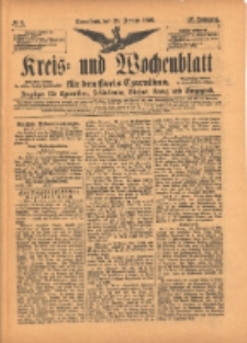 Kreis- und Wochenblatt für den Kreis Czarnikau: Anzeiger für Czarnikau, Schönlanke, Filehne, Kreuz, und Umgegend. 1899.01.21 Jg.47 Nr9