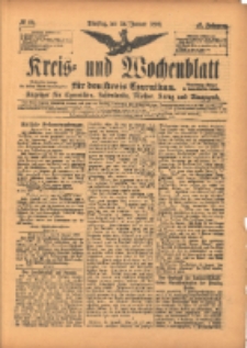 Kreis- und Wochenblatt f&uuml;r den Kreis Czarnikau: Anzeiger f&uuml;r Czarnikau, Sch&ouml;nlanke, Filehne, Kreuz, und Umgegend. 1899.01.24 Jg.47 Nr10