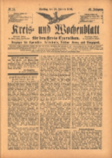 Kreis- und Wochenblatt für den Kreis Czarnikau: Anzeiger für Czarnikau, Schönlanke, Filehne, Kreuz, und Umgegend. 1899.01.31 Jg.47 Nr13