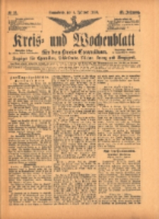 Kreis- und Wochenblatt f&uuml;r den Kreis Czarnikau: Anzeiger f&uuml;r Czarnikau, Sch&ouml;nlanke, Filehne, Kreuz, und Umgegend. 1899.02.04 Jg.47 Nr15
