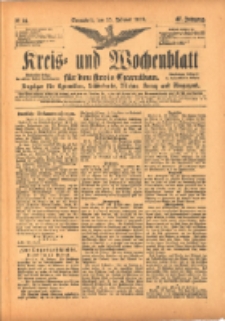 Kreis- und Wochenblatt für den Kreis Czarnikau: Anzeiger für Czarnikau, Schönlanke, Filehne, Kreuz, und Umgegend. 1899.02.25 Jg.47 Nr24