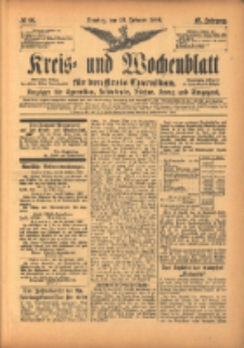 Kreis- und Wochenblatt f&uuml;r den Kreis Czarnikau: Anzeiger f&uuml;r Czarnikau, Sch&ouml;nlanke, Filehne, Kreuz, und Umgegend. 1899.02.25 Jg.47 Nr25