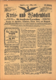 Kreis- und Wochenblatt f&uuml;r den Kreis Czarnikau: Anzeiger f&uuml;r Czarnikau, Sch&ouml;nlanke, Filehne, Kreuz, und Umgegend. 1899.03.02 Jg.47 Nr26