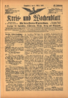 Kreis- und Wochenblatt f&uuml;r den Kreis Czarnikau: Anzeiger f&uuml;r Czarnikau, Sch&ouml;nlanke, Filehne, Kreuz, und Umgegend. 1899.03.04 Jg.47 Nr27