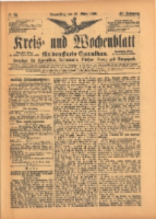 Kreis- und Wochenblatt f&uuml;r den Kreis Czarnikau: Anzeiger f&uuml;r Czarnikau, Sch&ouml;nlanke, Filehne, Kreuz, und Umgegend. 1899.03.16 Jg.47 Nr32