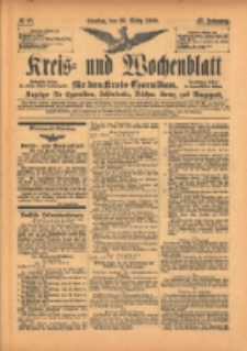 Kreis- und Wochenblatt für den Kreis Czarnikau: Anzeiger für Czarnikau, Schönlanke, Filehne, Kreuz, und Umgegend. 1899.03.28 Jg.47 Nr37