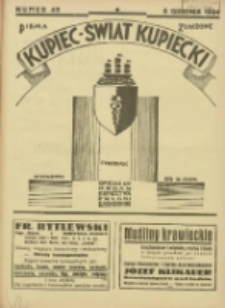 Kupiec-Świat Kupiecki; pisma złączone; oficjalny organ kupiectwa Polski Zachodniej 1934.12.08 R.28 Nr49