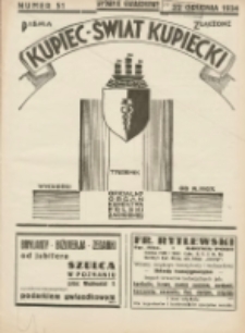 Kupiec-Świat Kupiecki; pisma złączone; oficjalny organ kupiectwa Polski Zachodniej 1934.12.22 R.28 Nr51; Wydanie Gwiazdkowe
