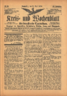 Kreis- und Wochenblatt f&uuml;r den Kreis Czarnikau: Anzeiger f&uuml;r Czarnikau, Sch&ouml;nlanke, Filehne, Kreuz, und Umgegend. 1899.04.27 Jg.47 Nr49