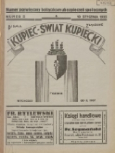 Kupiec-Świat Kupiecki; pisma złączone; oficjalny organ kupiectwa Polski Zachodniej 1935.01.10 R.29 Nr2; Numer poświęcony ubezpieczeniom społecznym
