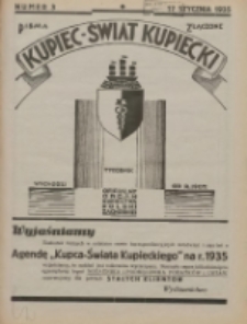 Kupiec-Świat Kupiecki; pisma złączone; oficjalny organ kupiectwa Polski Zachodniej 1935.01.17 R.29 Nr3