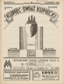 Kupiec-Świat Kupiecki; pisma złączone; oficjalny organ kupiectwa Polski Zachodniej 1935.02.08 R.29 Nr6