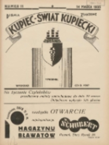 Kupiec-Świat Kupiecki; pisma złączone; oficjalny organ kupiectwa Polski Zachodniej 1935.03.14 R.29 Nr11