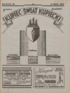 Kupiec-Świat Kupiecki; pisma złączone; oficjalny organ kupiectwa Polski Zachodniej 1935.05.09 R.29 Nr19