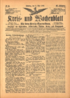 Kreis- und Wochenblatt f&uuml;r den Kreis Czarnikau: Anzeiger f&uuml;r Czarnikau, Sch&ouml;nlanke, Filehne, Kreuz, und Umgegend. 1899.05.09 Jg.47 Nr54