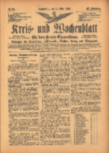 Kreis- und Wochenblatt f&uuml;r den Kreis Czarnikau: Anzeiger f&uuml;r Czarnikau, Sch&ouml;nlanke, Filehne, Kreuz, und Umgegend. 1899.05.25 Jg.47 Nr59