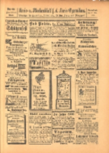 Kreis- und Wochenblatt f&uuml;r den Kreis Czarnikau: Anzeiger f&uuml;r Czarnikau, Sch&ouml;nlanke, Filehne, Kreuz, und Umgegend. 1899.05.27 Jg.47 Nr60