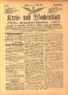 Kreis- und Wochenblatt f&uuml;r den Kreis Czarnikau: Anzeiger f&uuml;r Czarnikau, Sch&ouml;nlanke, Filehne, Kreuz, und Umgegend. 1899.05.30 Jg.47 Nr61