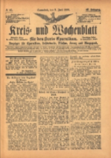 Kreis- und Wochenblatt f&uuml;r den Kreis Czarnikau: Anzeiger f&uuml;r Czarnikau, Sch&ouml;nlanke, Filehne, Kreuz, und Umgegend. 1899.06.03 Jg.47 Nr63