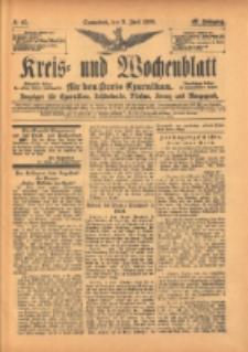 Kreis- und Wochenblatt für den Kreis Czarnikau: Anzeiger für Czarnikau, Schönlanke, Filehne, Kreuz, und Umgegend. 1899.06.03 Jg.47 Nr63