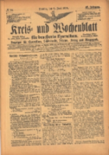 Kreis- und Wochenblatt f&uuml;r den Kreis Czarnikau: Anzeiger f&uuml;r Czarnikau, Sch&ouml;nlanke, Filehne, Kreuz, und Umgegend. 1899.06.06 Jg.47 Nr64