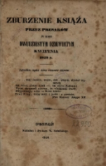 Zburzenie Książa przez Prusak&oacute;w w dniu dwudziestym dziewiątym kwietnia 1848. r.