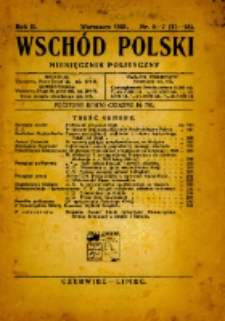 Wschód Polski: miesięcznik polityczny. 1921 R.2 nr6-7