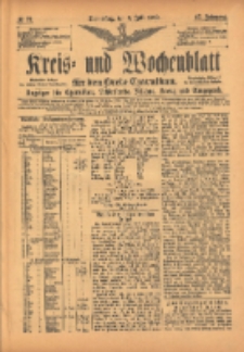 Kreis- und Wochenblatt f&uuml;r den Kreis Czarnikau: Anzeiger f&uuml;r Czarnikau, Sch&ouml;nlanke, Filehne, Kreuz, und Umgegend. 1899.07.06 Jg.47 Nr77