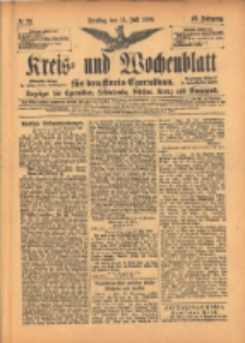 Kreis- und Wochenblatt für den Kreis Czarnikau: Anzeiger für Czarnikau, Schönlanke, Filehne, Kreuz, und Umgegend. 1899.07.11 Jg.47 Nr79