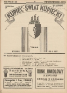 Kupiec-Świat Kupiecki; pisma złączone; oficjalny organ kupiectwa Polski Zachodniej 1935.10.17 R.29 Nr42