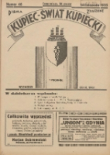 Kupiec-Świat Kupiecki; pisma złączone; oficjalny organ kupiectwa Polski Zachodniej 1935.11.14 R.29 Nr46