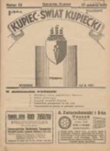 Kupiec-Świat Kupiecki; pisma złączone; oficjalny organ kupiectwa Polski Zachodniej 1935.12.27 R.29 Nr52