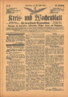 Kreis- und Wochenblatt f&uuml;r den Kreis Czarnikau: Anzeiger f&uuml;r Czarnikau, Sch&ouml;nlanke, Filehne, Kreuz, und Umgegend. 1899.07.20 Jg.47 Nr83