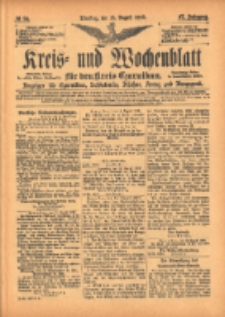 Kreis- und Wochenblatt f&uuml;r den Kreis Czarnikau: Anzeiger f&uuml;r Czarnikau, Sch&ouml;nlanke, Filehne, Kreuz, und Umgegend. 1899.08.15 Jg.47 Nr94