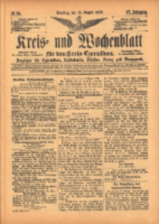Kreis- und Wochenblatt für den Kreis Czarnikau: Anzeiger für Czarnikau, Schönlanke, Filehne, Kreuz, und Umgegend. 1899.08.15 Jg.47 Nr94