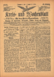 Kreis- und Wochenblatt f&uuml;r den Kreis Czarnikau: Anzeiger f&uuml;r Czarnikau, Sch&ouml;nlanke, Filehne, Kreuz, und Umgegend. 1899.09.02 Jg.47 Nr102