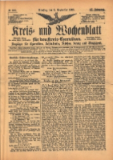 Kreis- und Wochenblatt für den Kreis Czarnikau: Anzeiger für Czarnikau, Schönlanke, Filehne, Kreuz, und Umgegend. 1899.09.05 Jg.47 Nr103