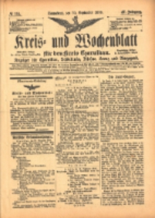 Kreis- und Wochenblatt f&uuml;r den Kreis Czarnikau: Anzeiger f&uuml;r Czarnikau, Sch&ouml;nlanke, Filehne, Kreuz, und Umgegend. 1899.09.30 Jg.47 Nr114