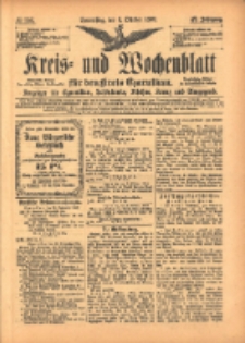Kreis- und Wochenblatt f&uuml;r den Kreis Czarnikau: Anzeiger f&uuml;r Czarnikau, Sch&ouml;nlanke, Filehne, Kreuz, und Umgegend. 1899.10.05 Jg.47 Nr116