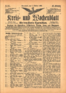 Kreis- und Wochenblatt für den Kreis Czarnikau: Anzeiger für Czarnikau, Schönlanke, Filehne, Kreuz, und Umgegend. 1899.10.07 Jg.47 Nr117