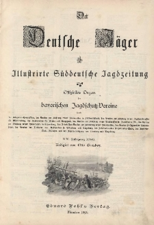 Der Deutsche Jäger. Spis treści. 1898