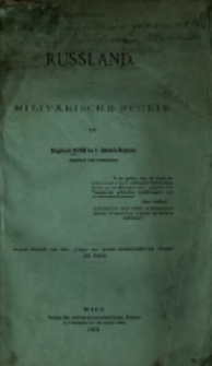 Russland : Milit&auml;rische Studie / von [...] Janski.