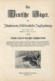 Der Deutsche Jäger. Spis treści. 1903