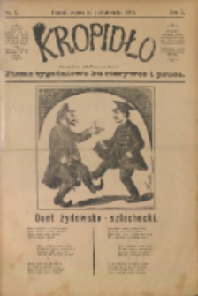 Kropidło : pismo tygodniowe ku rozrywce i pouce. R. 1. 1893, nr 5