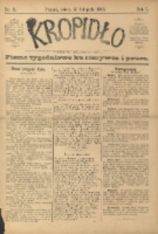 Kropidło : pismo tygodniowe ku rozrywce i pouce. R. 1. 1893, nr 11