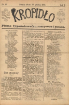 Kropidło : pismo tygodniowe ku rozrywce i pouce. R. 1. 1893, nr 16