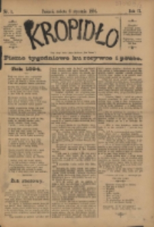 Kropidło : pismo tygodniowe ku rozrywce i pouce. R. 2. 1894, nr 1