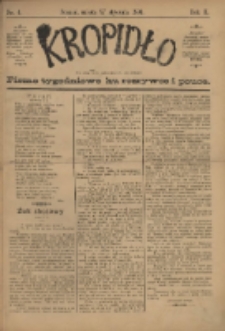 Kropidło : pismo tygodniowe ku rozrywce i pouce. R. 2. 1894, nr 4