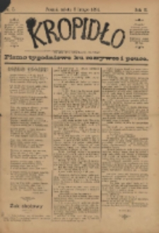 Kropidło : pismo tygodniowe ku rozrywce i pouce. R. 2. 1894, nr 5