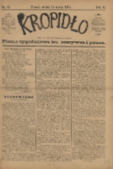 Kropidło : pismo tygodniowe ku rozrywce i pouce. R. 2. 1894, nr 12